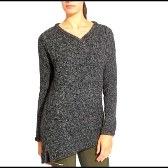 Athleta Northern Lights Cashmere and Wool Chunky Knit Sweater with Zipper Side - Picture 1 of 12